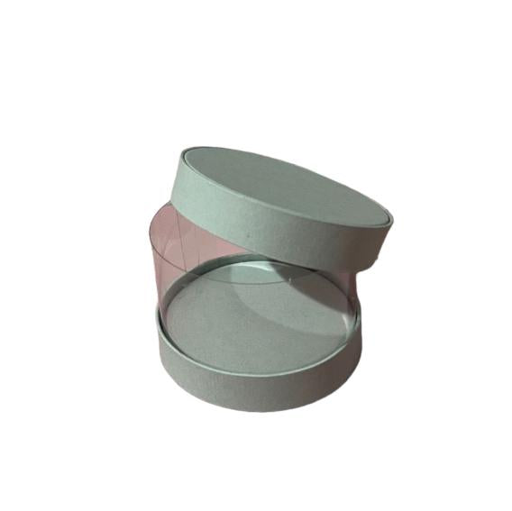 Scatola rotonda carta/PVC (10pz)