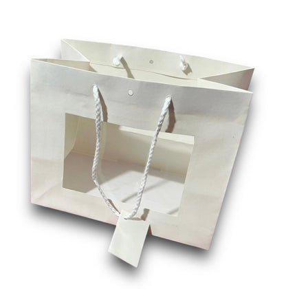 B.shopper carta con finestra e foro 24x19,5+14cm (12pz)
