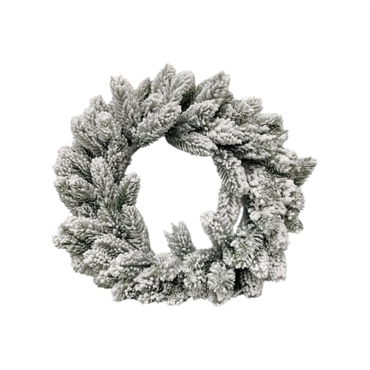 Corona di pino innevata Ø50 cm