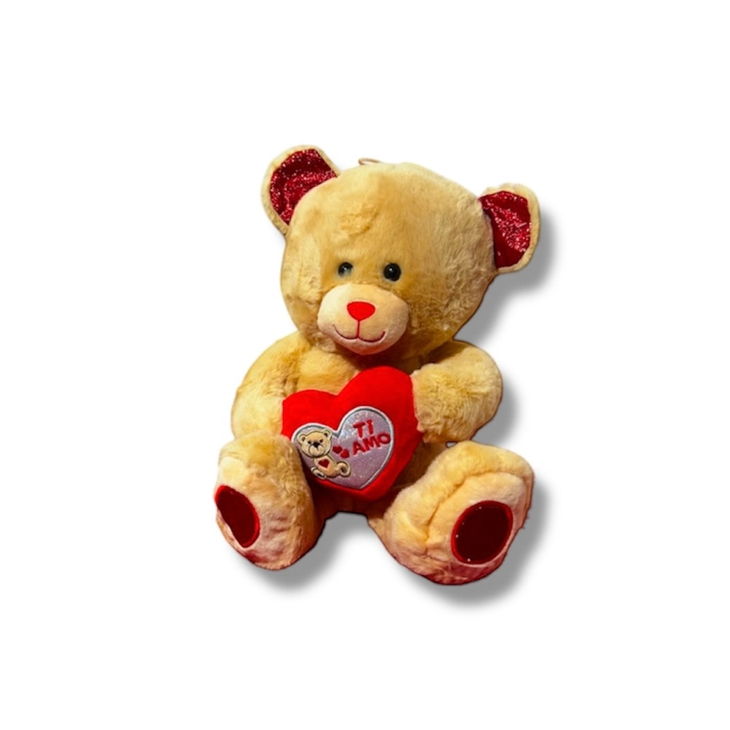 Orso peluche con cuore (2pz 25cm)