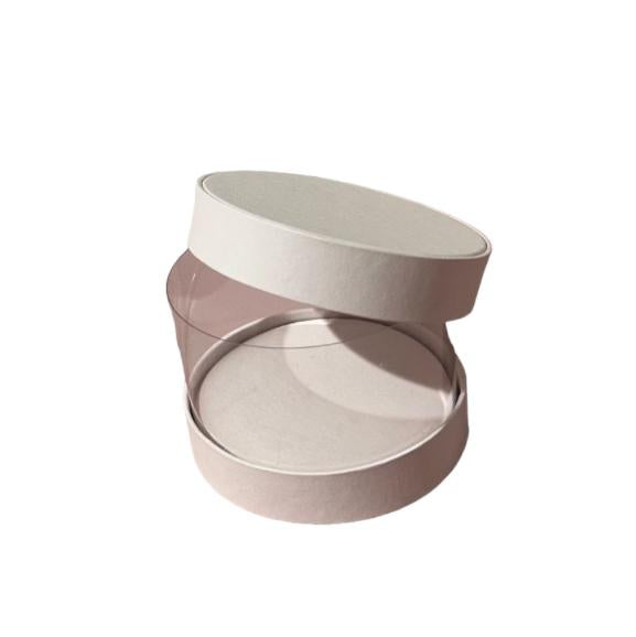 Scatola rotonda carta/PVC (10pz)