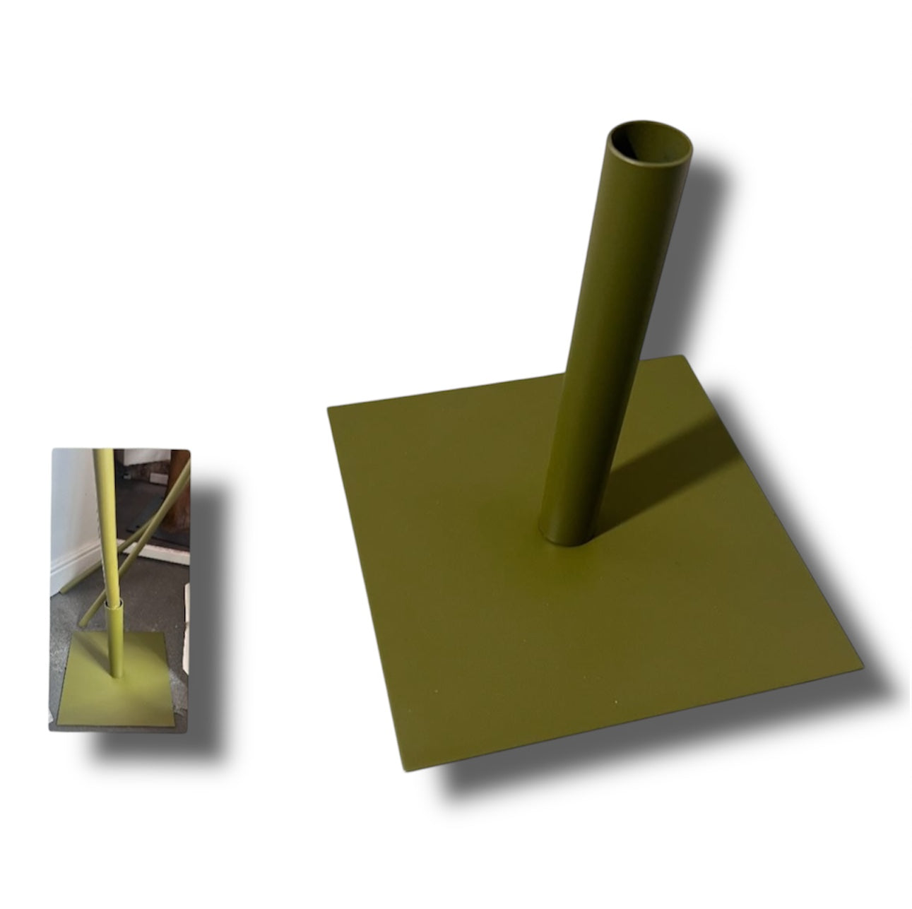 Base in metallo 25x25x25cm d.3cm
