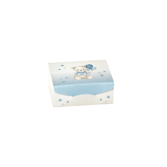 Scatolina Orsetto Celeste – Confezione da 10 pz – 7x7x3 cm
