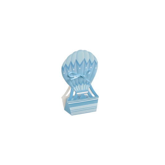 Scatolina Mongolfiera Azzurra – Confezione da 10 pz – 6x4x14,5 cm