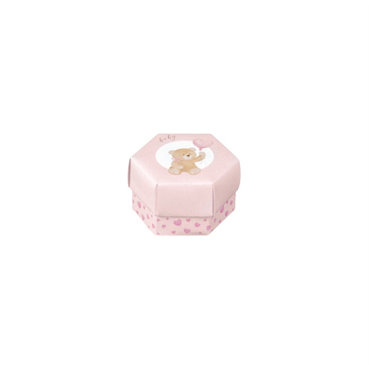 Scatolina Esagonale c/divisorio – Confezione da 10 pz – 6x4 cm