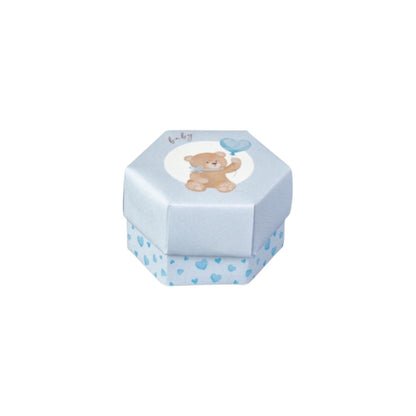 Scatolina Esagonale c/divisorio – Confezione da 10 pz – 8x5,5 cm