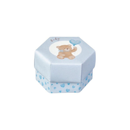 Scatolina Esagonale c/divisorio – Confezione da 10 pz – 11x6 cm