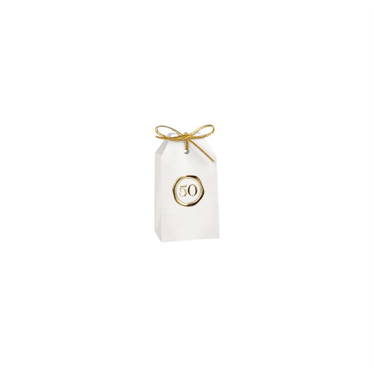 Scatolina Tag “50° Anniversario” – Confezione da 10 pz – 5,5x3,5x10 cm