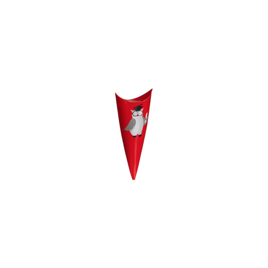 Cono Laurea Rosso con Gufetto – Confezione 10 pz