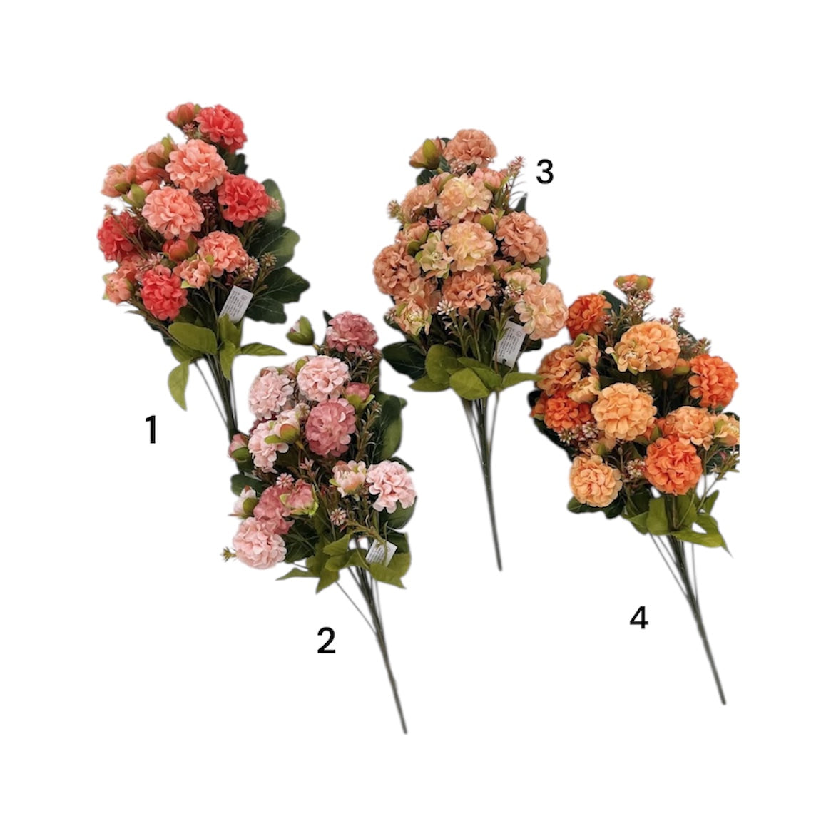 Mazzo frontale con 9 boccioli di rosa – H 41 cm