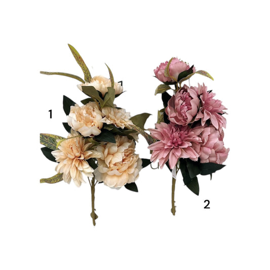 Mazzo frontale – Dalie/Peonie h43 cm