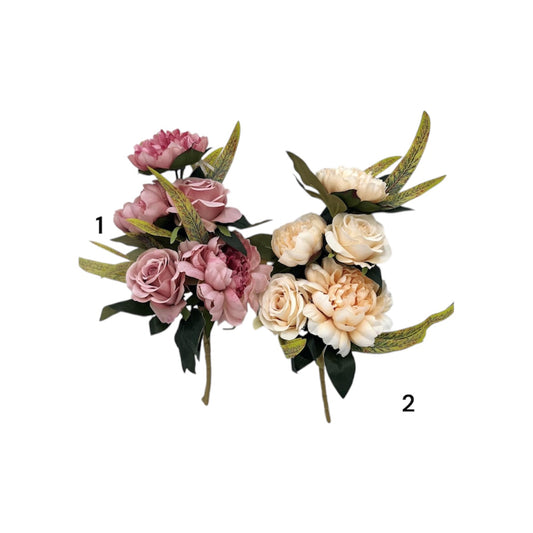 Mazzo frontale – Rose/Peonie h43 cm