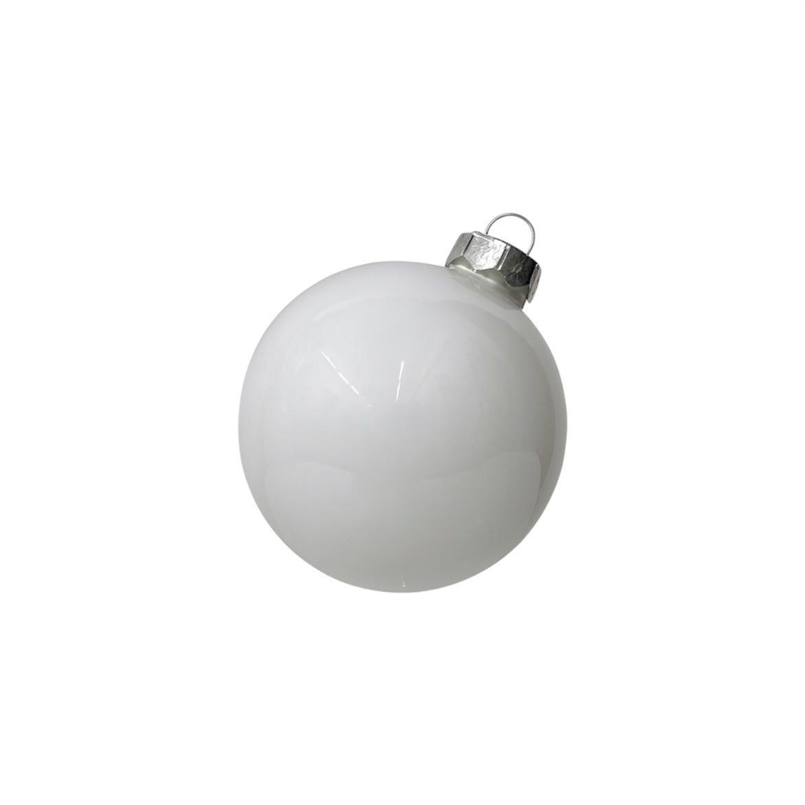 Conf. Sfere in vetro per albero di Natale white