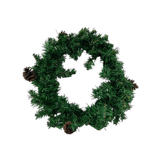 Fuoriporta verde con pigne Ø45 cm