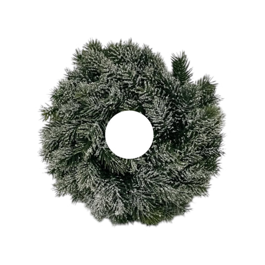 Corona di pino innevata Ø30 cm