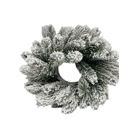 Corona di pino innevata Ø30 cm