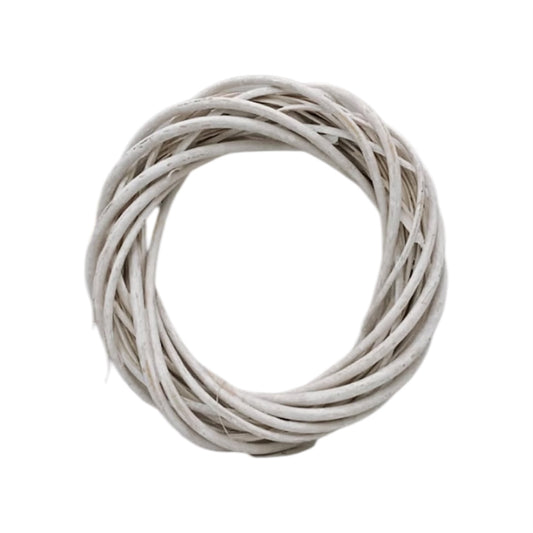 Coroncina in vimini bianca Ø20 cm