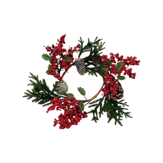 Corona bacche e pino