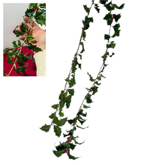 Ghirlanda Agrifoglio Verde – 180 cm
