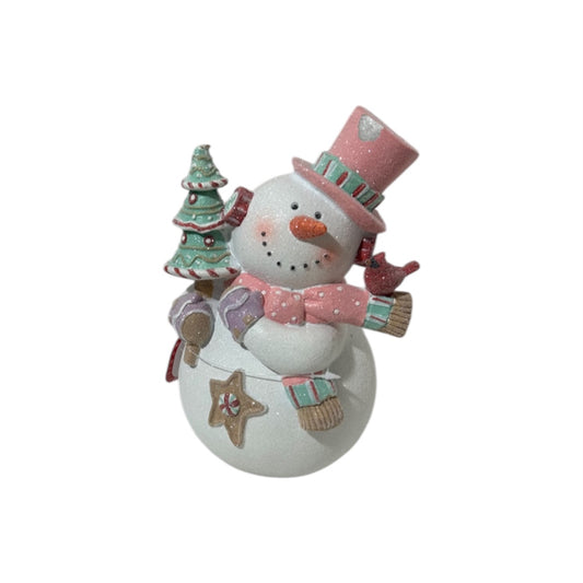 Pupazzo di neve in poliestere 14×10×22 cm