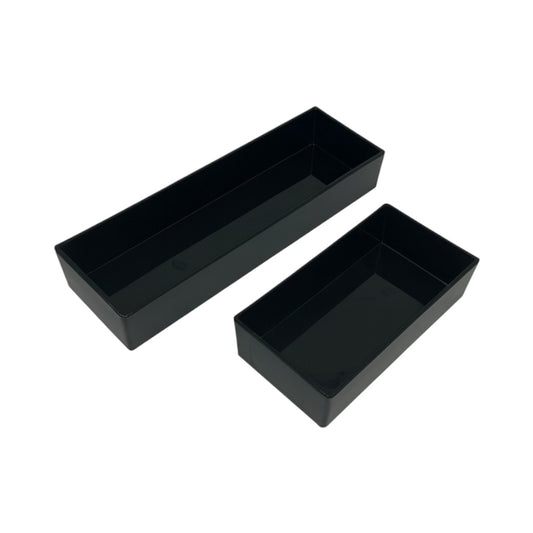 Vaso in plastica rettangolare nero